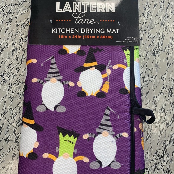 Halloween Gnomes in Costumes Kitchen Dish Drying Mat Spooky Gothic Placemat Boo - Picture 4 of 8